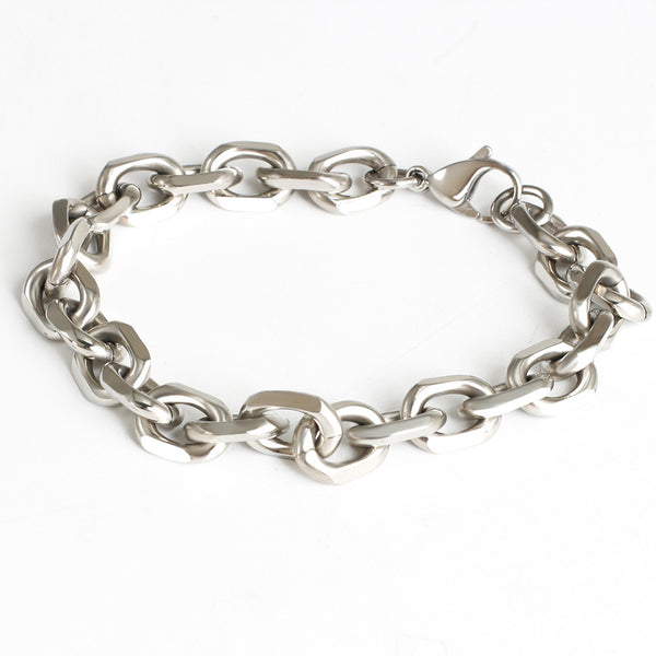 10mm Stainless Steel Chain Bracelet for Women Men