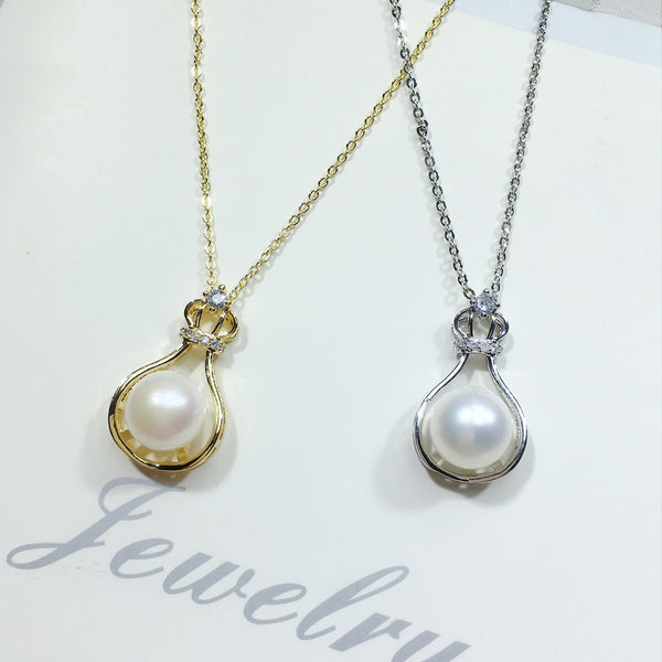 Pearl Necklace Gold Sliver Color Necklace