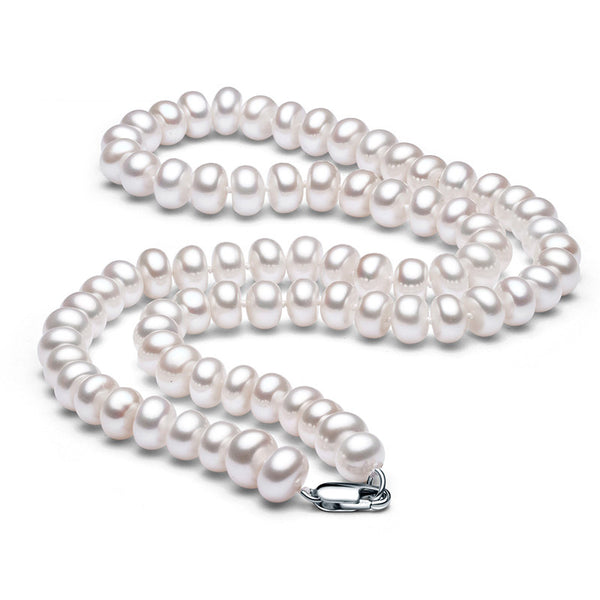 White Natural Freshwater Pearl Necklace For Women 8-9mm Necklace