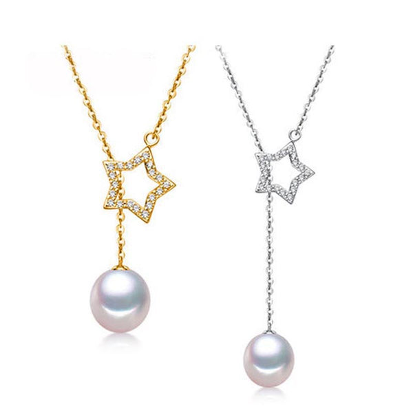 New Pearl Necklace Natural Freshwater Pearl Lucky Star Necklace Pendant