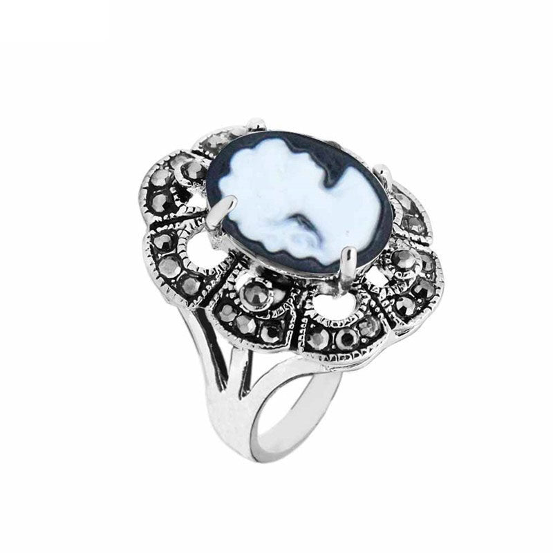 Oval Lady Queen Cameo Rings For Women