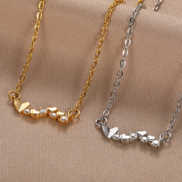 Golden Color Stainless Steel Chain Women's Necklace