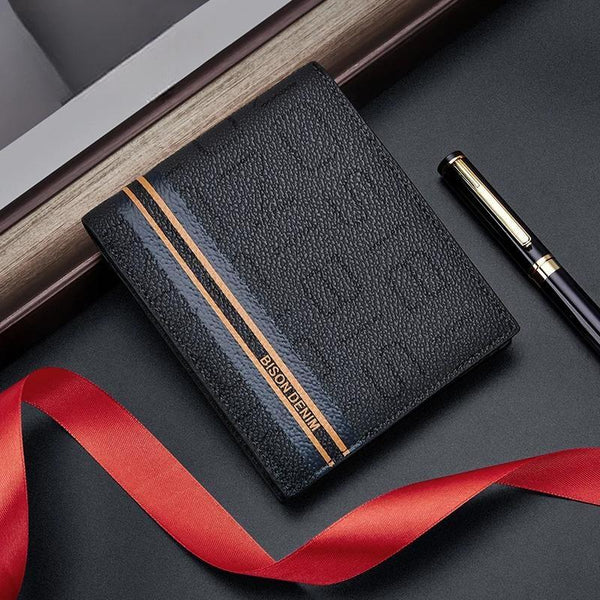 New Design Short Men Wallets Luxury Genuine Leather Card Holder Coin Pocket High Quality Gift