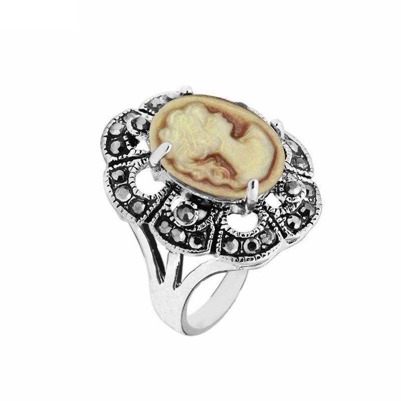Oval Lady Queen Cameo Rings For Women