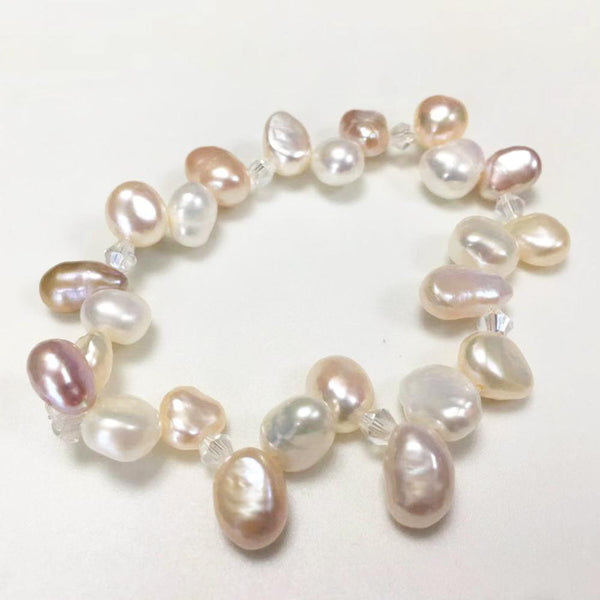 Clearance Sale! white pink purple natural freshwater pearl bracelet for women gift