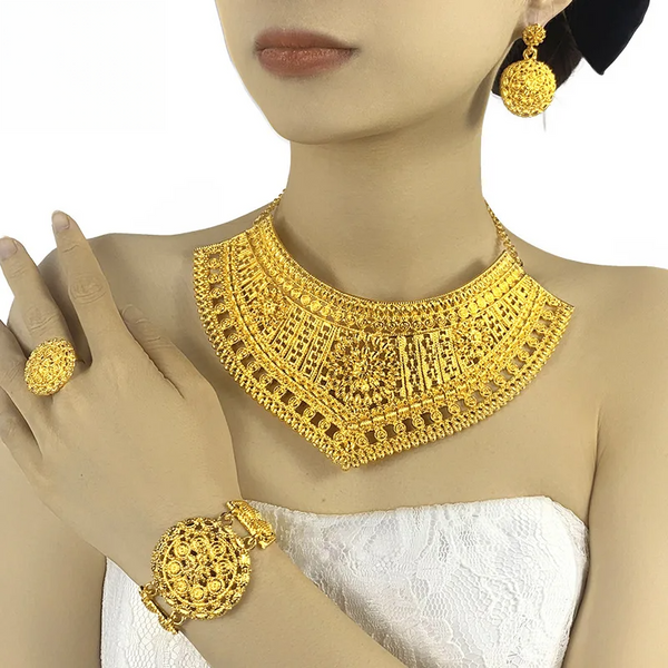 Dubai Gold Color Fashion Jewelry Sets African Costume Jewellery