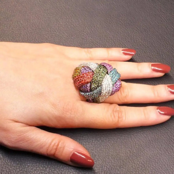 Trendy Disco Ball Big Bold Statement Ring for Women