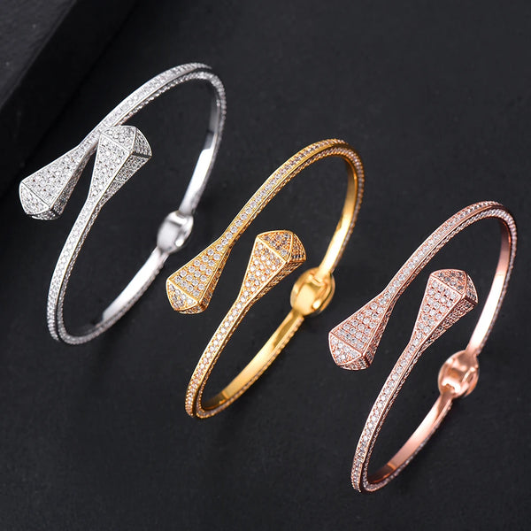 Trendy Elegant Stacks Shiny Bangle For Women