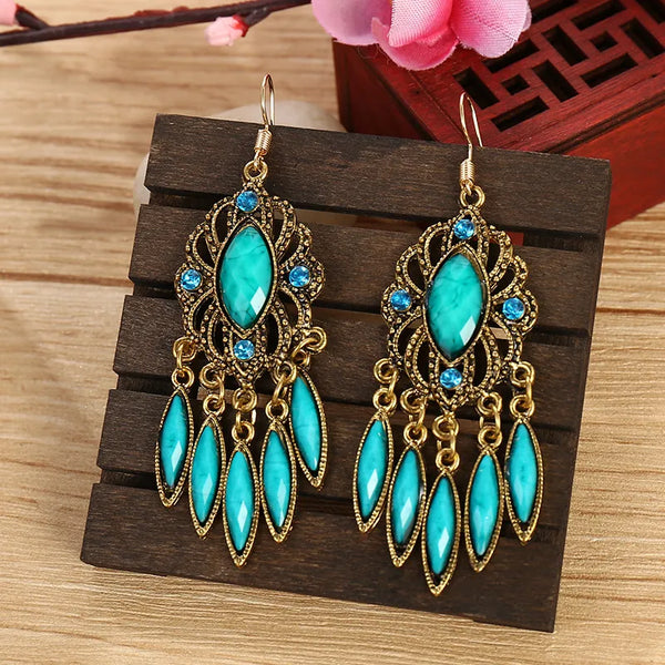 Ethnic Vintage Water Drop Earrings