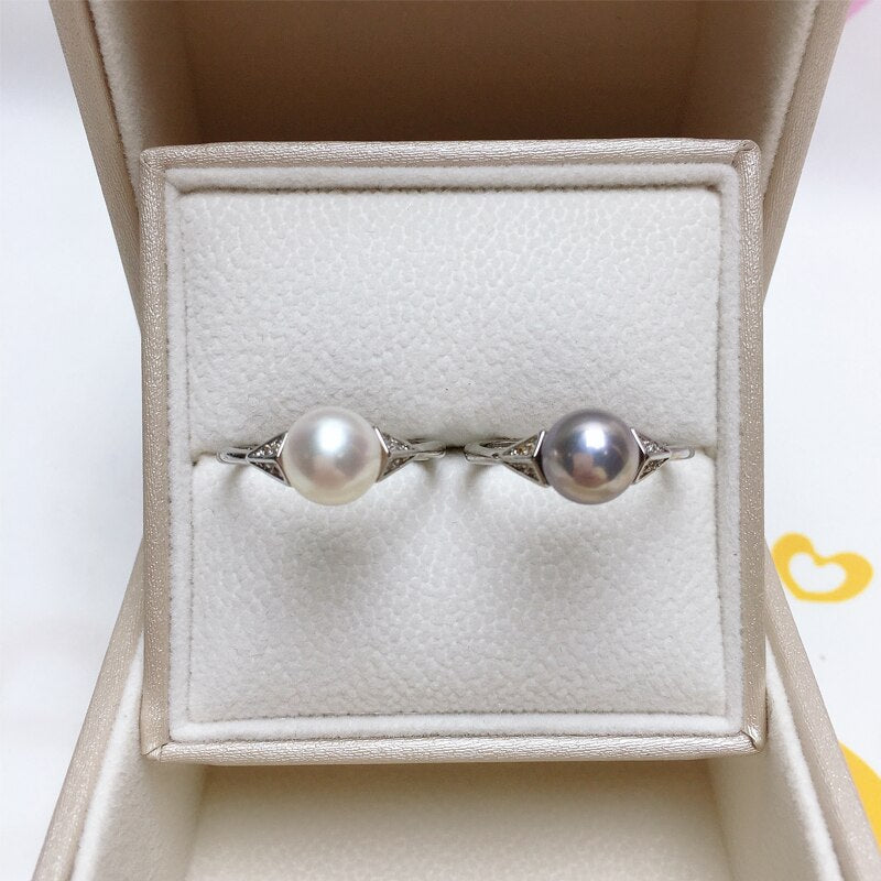 Pearl Ring  100% Real Natural Pearl Simple Fashion Ring