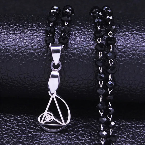 Dolden Triangle Spiral Stainless Steel Necklace Women