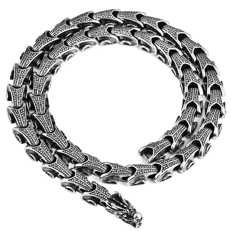 Gothic Dragon Keel Chain Choker Necklace For Men