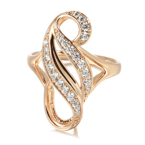 New Rose Gold Butterfly Zircons Rings for Women