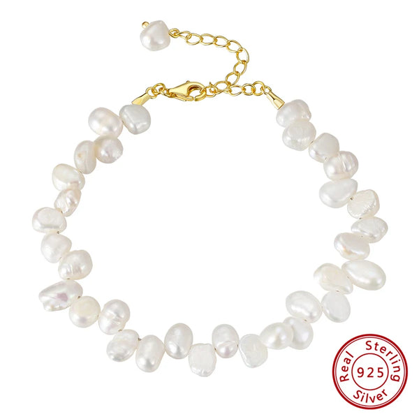 925 Silver Vintage Freshwater Pearl Bracelet for Women