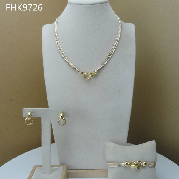 Dubai Fine Jewelry Simple Design Ladies Jewellery Sets