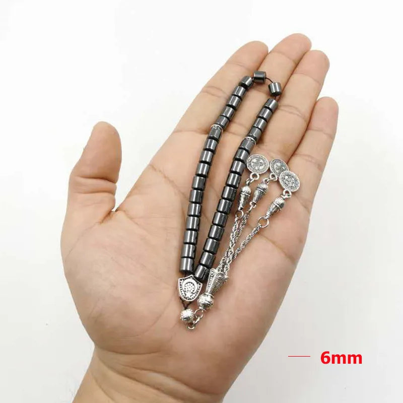 Natural Hematite Tasbih Ramadan special price For Muslim 33 prayer beads Islamic Rosary gift