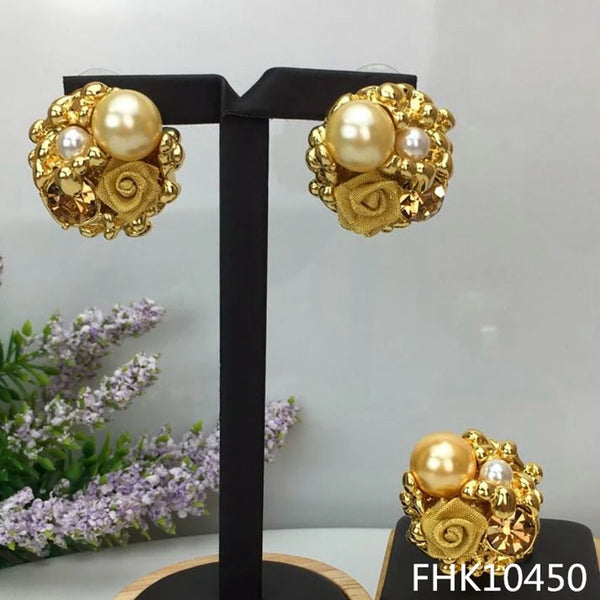 Flower Earrings Sets Russia Jewelry Earrings with Ring for Women