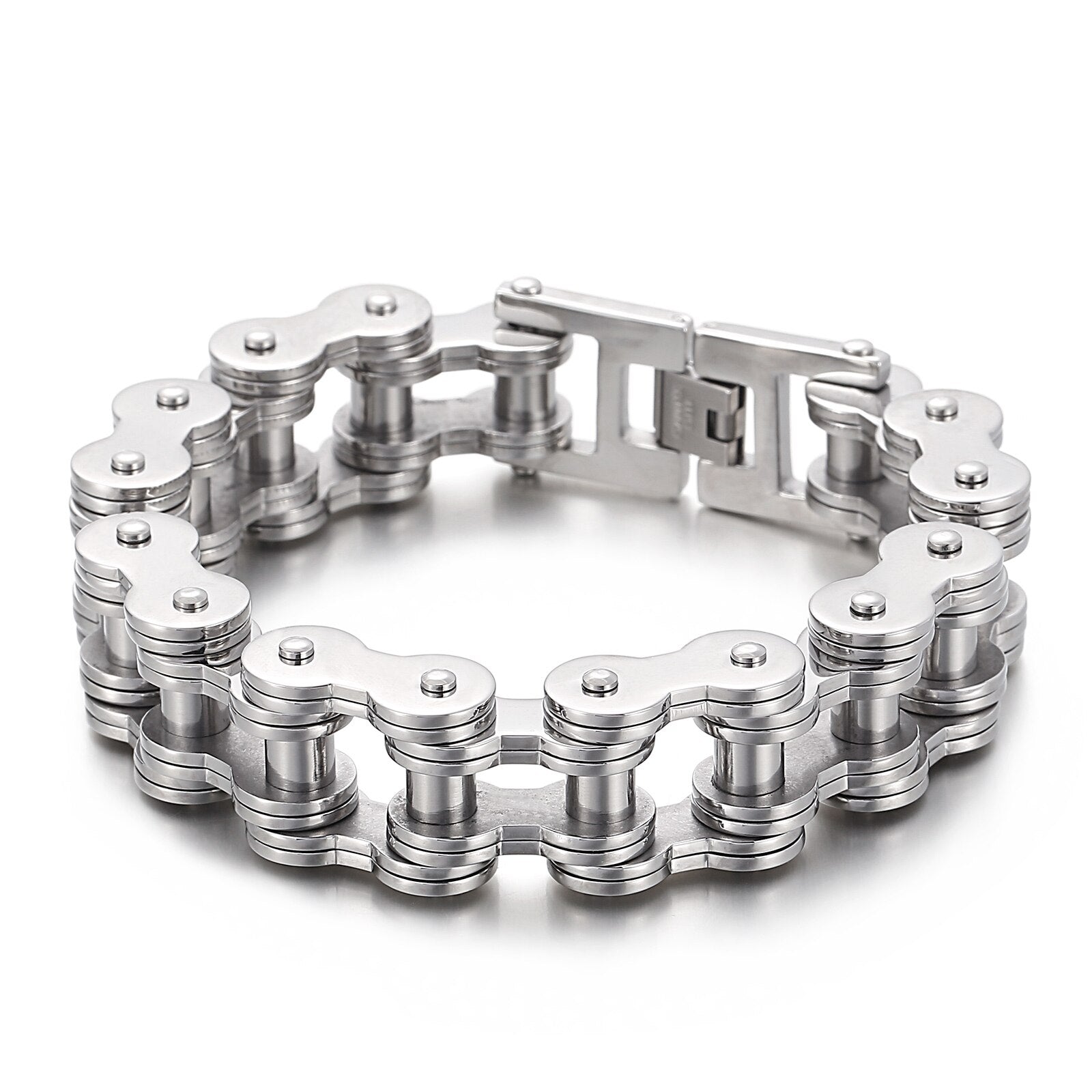 Stainless Steel Bicycle Biker Link Chain Bracelet For Men