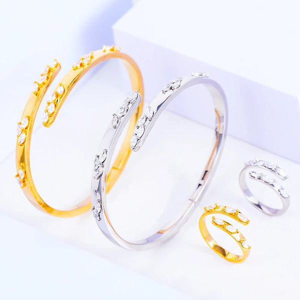 Luxury Trend Fashion New Bangle Ring Set Fashion Jewelry Sets For Women