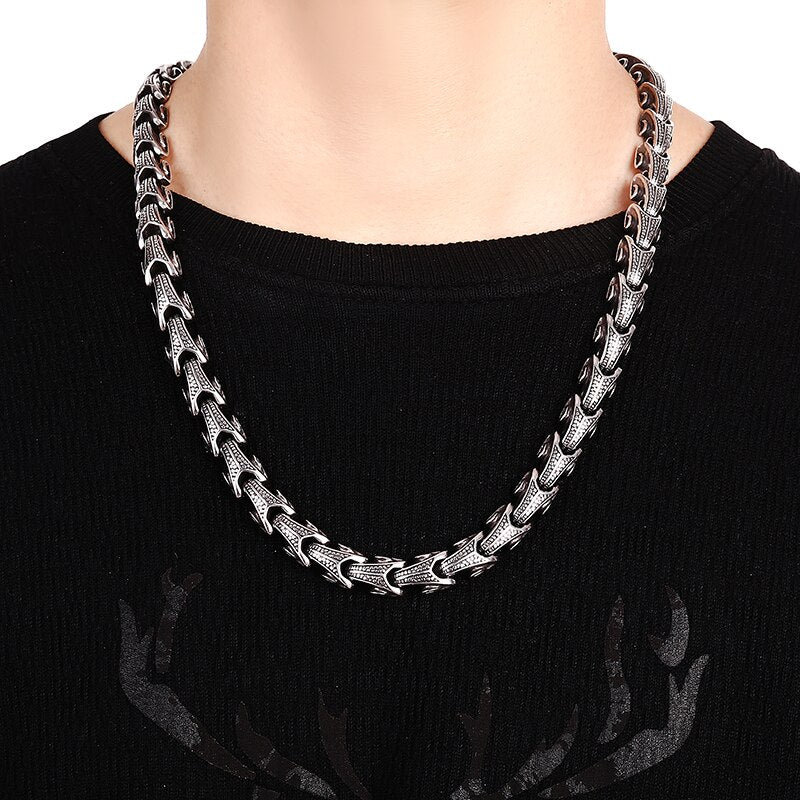 Gothic Dragon Keel Chain Choker Necklace For Men