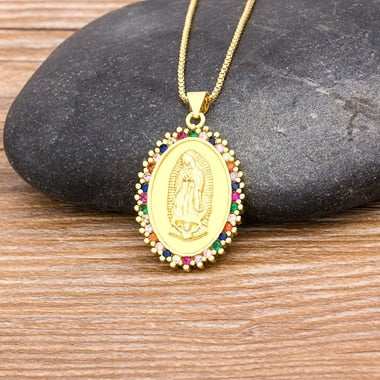 10 Styles Classic Virgin Mary Pendant Necklace