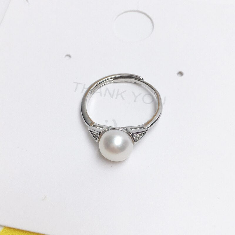 Pearl Ring  100% Real Natural Pearl Simple Fashion Ring