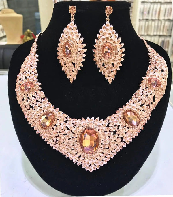 Nigerian Dubai  Wedding Bridal Jewelry Necklace Jewelry sets For Women