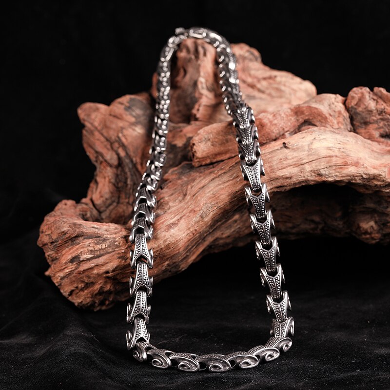 Gothic Dragon Keel Chain Choker Necklace For Men