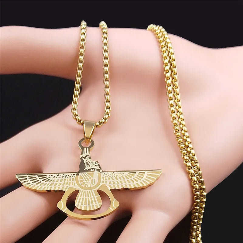 Stainless Steel Mazda Religion Necklace Chains Gold Color