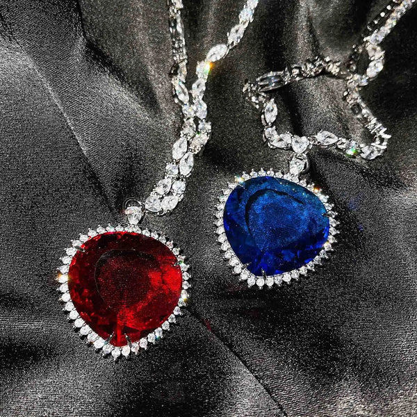 Blue Red TITANIC Heart of the Ocean Necklaces for Women