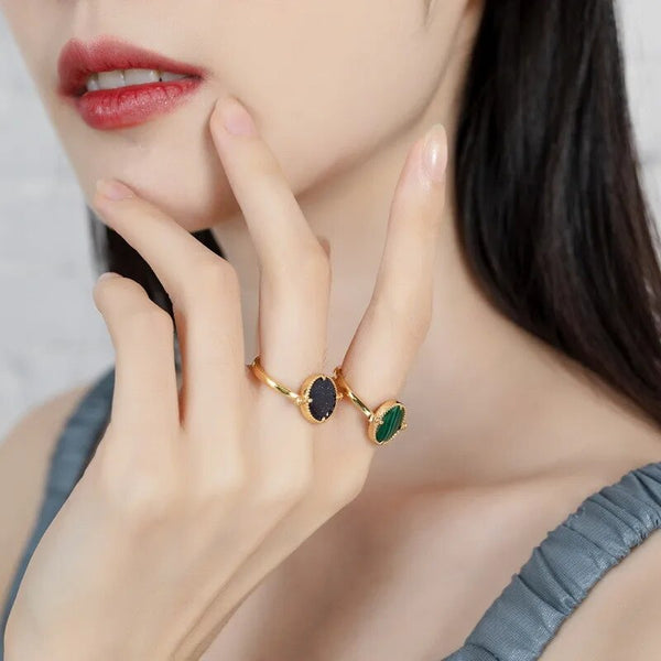 Luxury Natural Malachite Ring