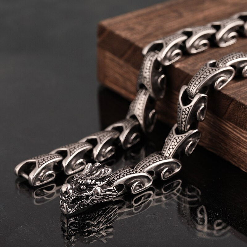 Gothic Dragon Keel Chain Choker Necklace For Men