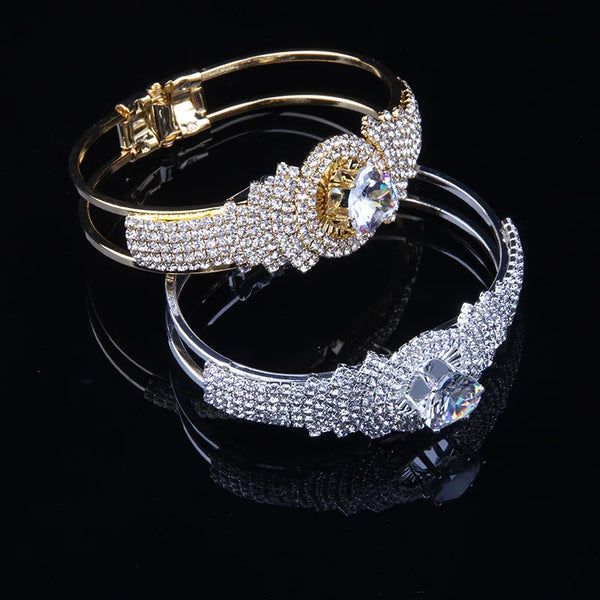 Fashion Jewelry Full Crystal stainless steel open bracelet bracelet women