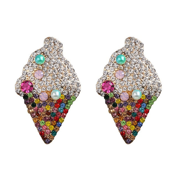 Lovely Cute Earrings For Women Rhinestone Bohemian Statement Colorful Earring