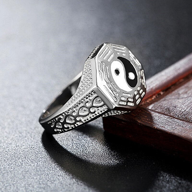 Chinese Style Gossip Yin Yang Symbol Rings for Men