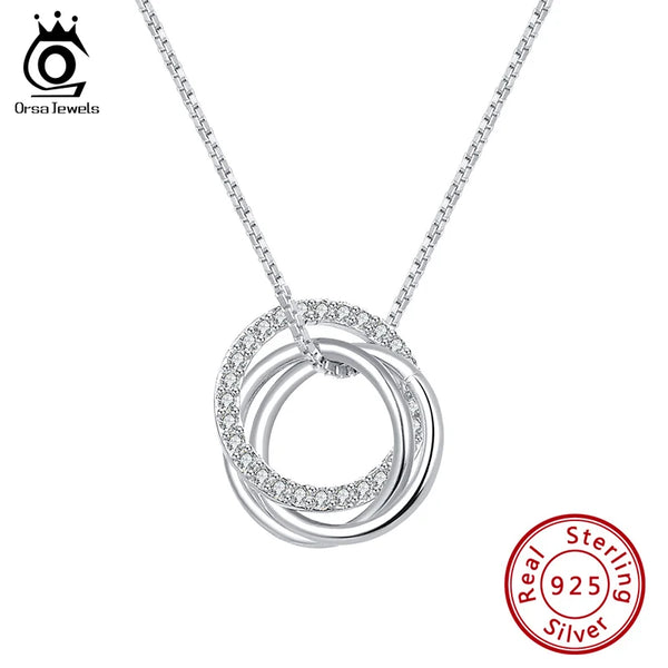 Trendy Simple Necklace 925 Sterling Silver Women Necklaces