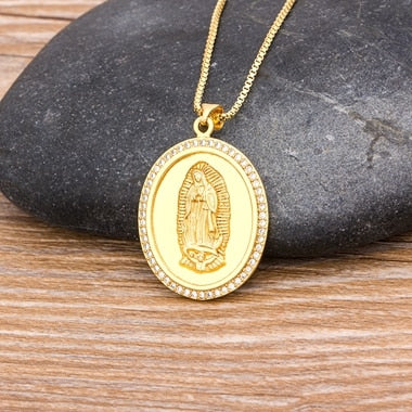 10 Styles Classic Virgin Mary Pendant Necklace