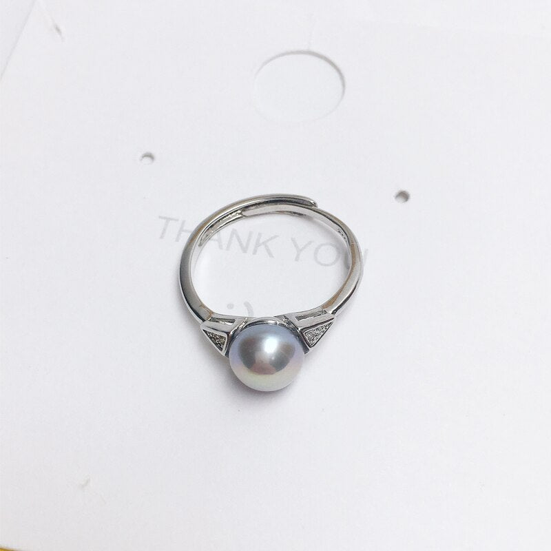 Pearl Ring  100% Real Natural Pearl Simple Fashion Ring