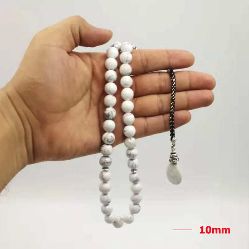 Tasbih Natural HOLOLITE STONE Turquoises misbaha isalmic rosary Muslim 33 66 99 prayer beads