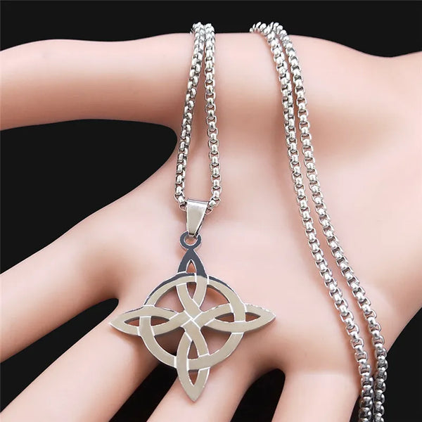 Witchcraft Witch Celtic Knot Necklace Men Women