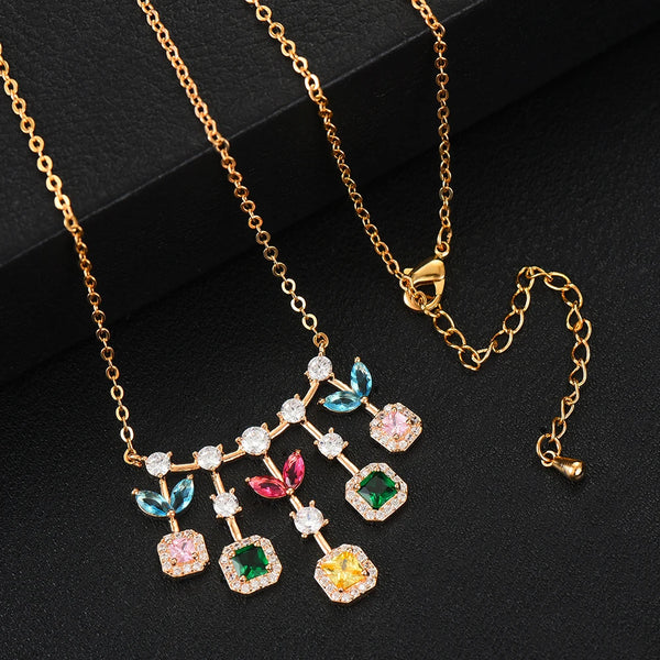 Luxury Romantic Fashion Sweet Pendant Necklace Chain Jewelry for Women Girl