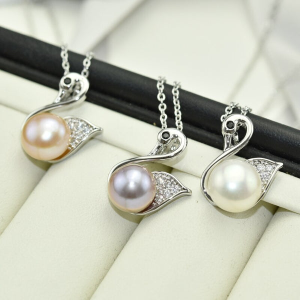 Big High Quality Pearl Jewelry Swan Necklace