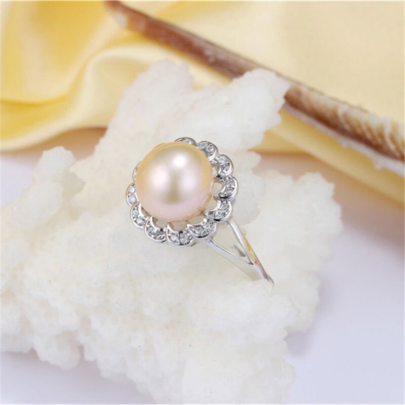 Promotion Trendy Women Flower 925 Sterling Silver Jewelry Rings