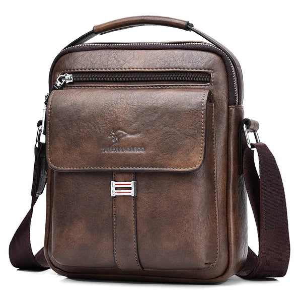 Luxury Brand Men's Shoulder Bag Vintage Messenger Bag Leather Men Handbag