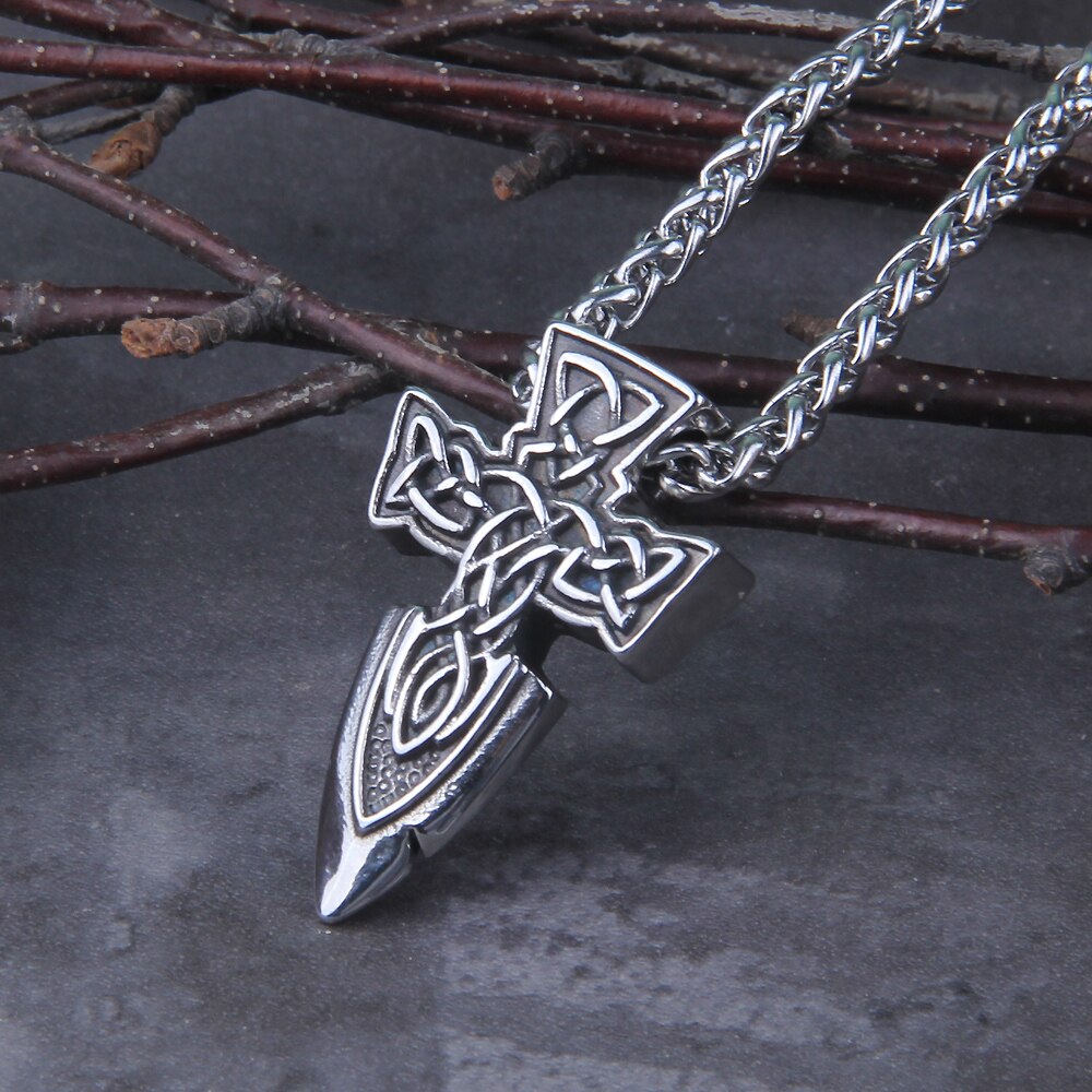 nordic freyr sword amulet stainless steel viking pendant necklace