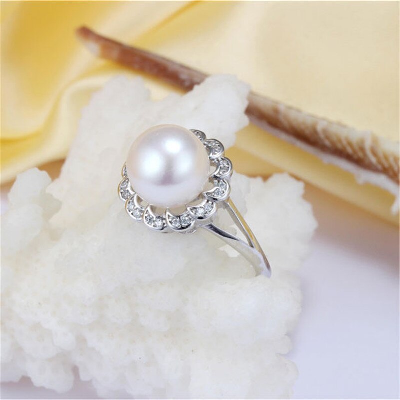 Promotion Trendy Women Flower 925 Sterling Silver Jewelry Rings