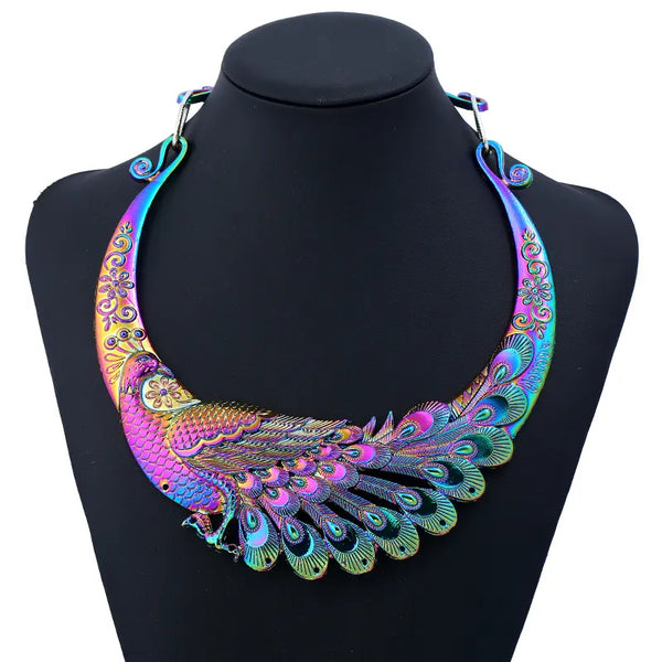 Peacock Statement Necklace