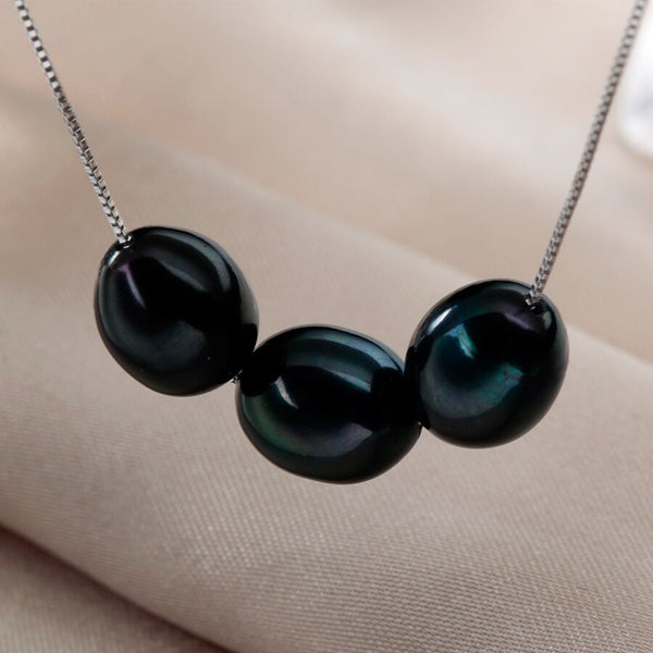 New Black Natural Pearl Necklace