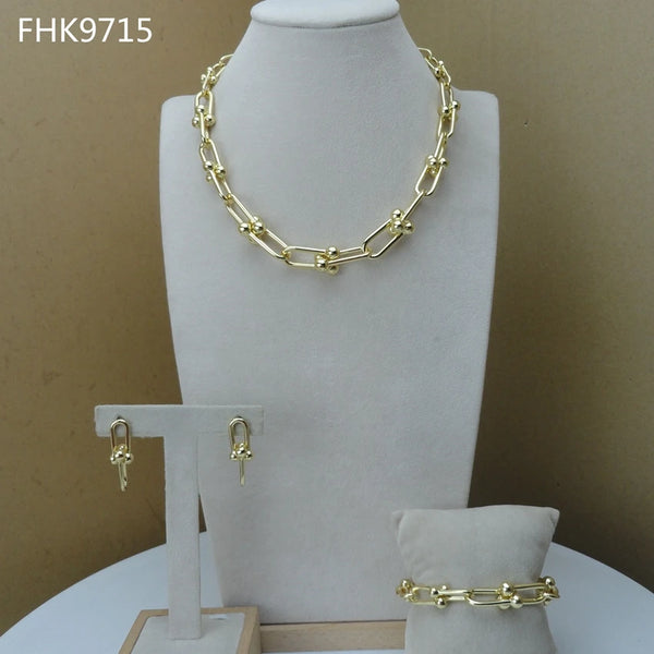 Dubai Gold Plated Jewlery Sets for Women