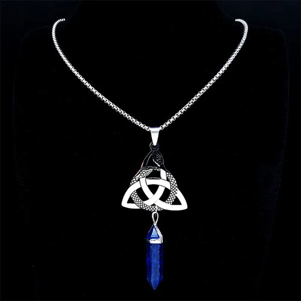 Stainless Steel Divination Hexagonal Prism Snake Necklace Men/Women